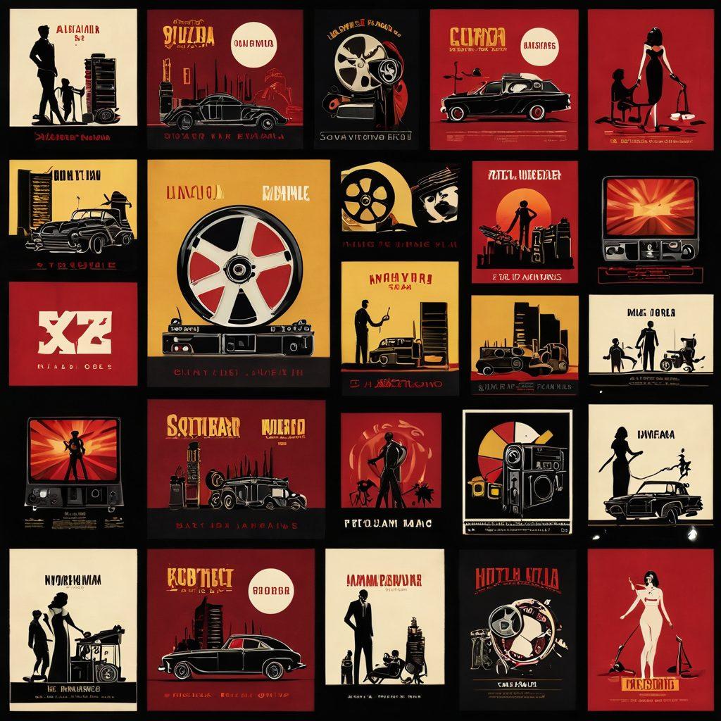 A visually captivating collage showcasing iconic scenes from various X-rated films, intertwined with symbols of streaming options like a film reel and a play button. The background should feature a sultry, atmospheric ambiance with rich reds and golds, blending glamour with intrigue. Include subtle hints of classic cinema, such as vintage projectors and soft-focus lighting, to evoke nostalgia. The overall mood should be enticing yet tasteful, inviting the viewer into a world of adult cinema exploration. vibrant colors. cinematic style.